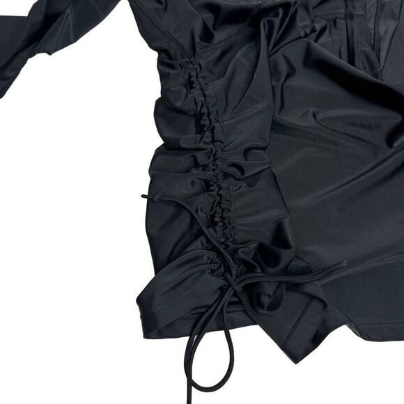 Micosuza NWT black long sleeve UV sun protection rash guard top size M - Picture 13 of 15